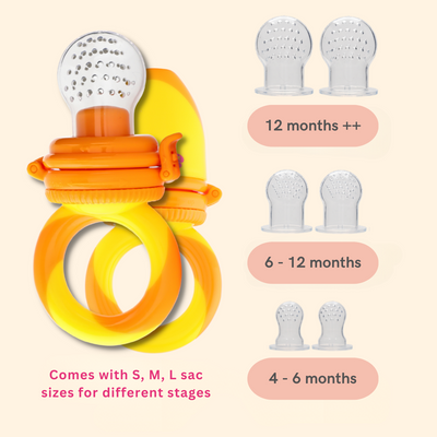 Multiple Size Baby Food Pacifier Feeder Rotate Push Handle
