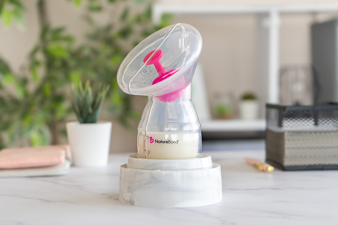 Sleek and Functional Marble Stand prevents milk from toppling over and making a mess. Stylish and classy design that fits every where.