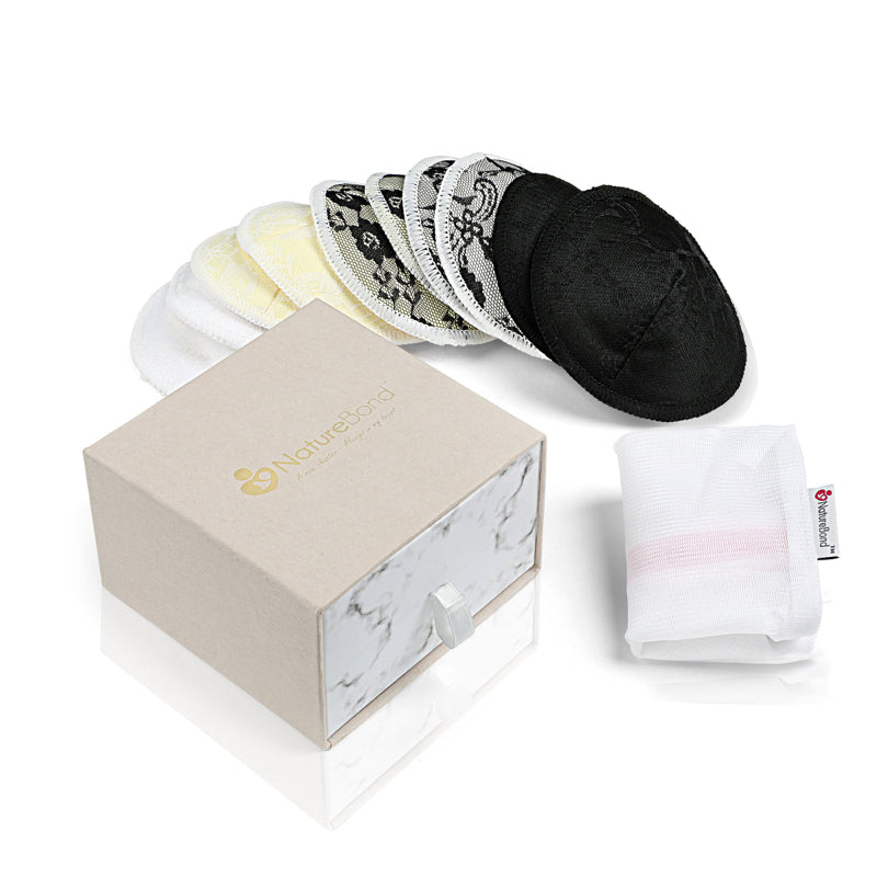 Mixed Laced Bamboo Fibre Washable Nursing Pads