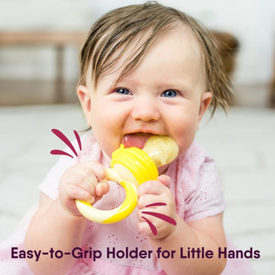 Baby Fruit Feeder - Peach Pink & Lemonade Yellow