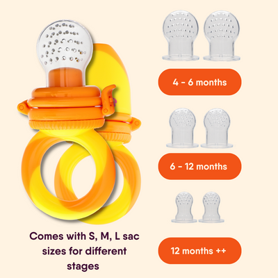 Baby Fruit Feeder - Peach Pink & Lemonade Yellow