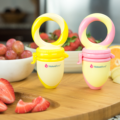 Baby Fruit Feeder - Peach Pink & Lemonade Yellow
